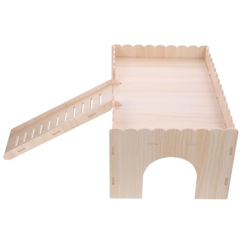 FONDOTIN Eichhörnchennest Kleine Häuser Meerschweinchen Zubehör Kleines Das Hühnerstall Hamsterschaukel Hamsterhängematte Hundematte Hamstervilla Hamster Holzhaus Hamsterschloss von FONDOTIN