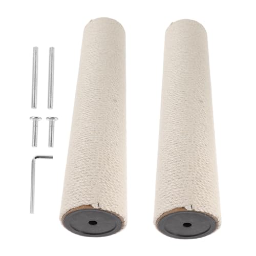 FONDOTIN Ersatz Sisal Katzenkratzbaum Pfosten mit Schrauben Stabiles Katzenkratzsäulen Ersatzteil für Indoor Kratzbaum Sicheres Katzenmöbel Nachfüllset zur Möbelpflege von FONDOTIN