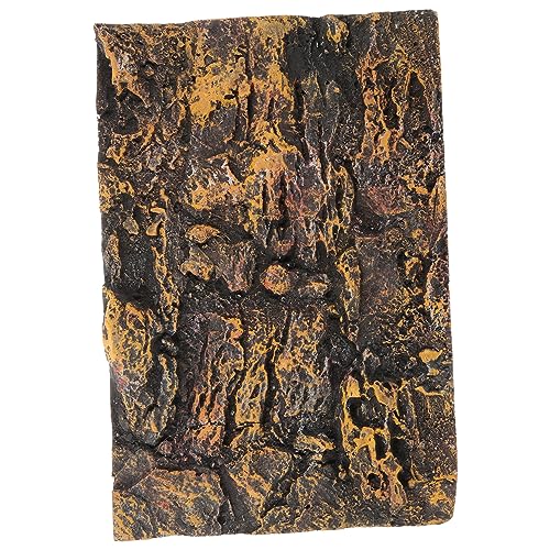 FONDOTIN Felsendekorationspaneele 3D Panzerhintergründe felsig Platten Planke kalanchoe Terrarium Dekoration Reptilien-Terrarium-Hintergrund Hintergrund für Schlangenbehälter Pu Light Brown von FONDOTIN