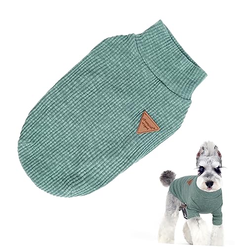 FONDOTIN das Grün Outdoor-Kleidung Frühlingskleidung Kleidung für Haustiere Hundet-Shirt Kleider Baumwollhemd für Haustiere Haustierkleidung Feder Hundekleidung Haustierzubehör Lederkarte von FONDOTIN