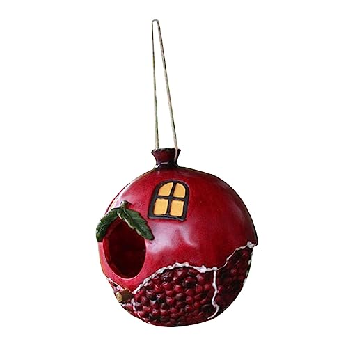 FONDOTIN Granatapfel Vogelhaus Vogelnest Vogelhäuschen Hängende Dekoration Ornament Dekorationen Ruheplatz Für Vögel Im Freien Granatapfel Vogelnest Gartenvogelnest Harz Rot FONDOTIN Granatapfel Vogelhaus Vogelnest Vogelhäuschen Hängende Dekoration Ornament Dekorationen Ruheplatz Für Vögel Im Freien Granatapfel Vogelnest Gartenvogelnest Harz Rot von FONDOTIN