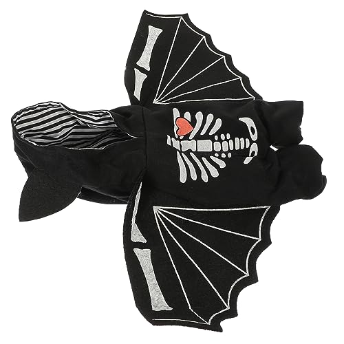 FONDOTIN Welpe Kleider n-Halloween-kostüm nversorgung nkostüm Fledermausflügel Für Haustiere Bekleidung Haustierkostüme, Katzen-Cosplay Coole Kleidung Polyester Der Hund Hundebedarf von FONDOTIN