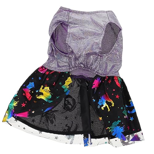 FONDOTIN Halloween-Kleid Für Haustiere Halloween-haustierkostüm Hunde Spinnenkostüm Halloween-katzenkleid Halloween Hund Tüllkleid Halloween-hundekleidung Polyester Modisch Violett Die von FONDOTIN