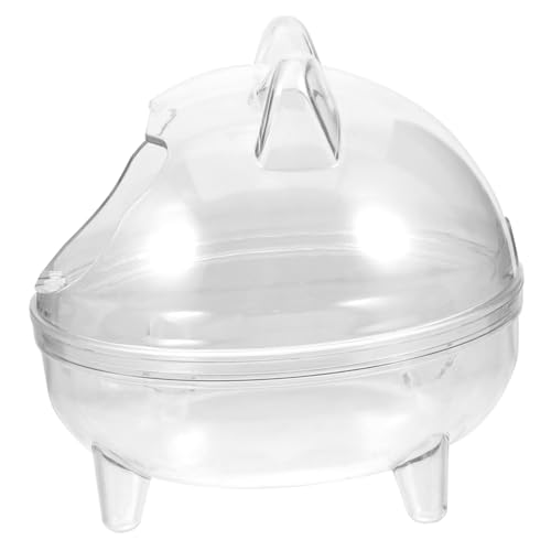 FONDOTIN Hamster Badebox Für Kleine Haustiere Transparente Sandbadewanne Multifunktional Als Toilette Und Sandbad Design Für Chinchillas Und Meerschweinchen von FONDOTIN