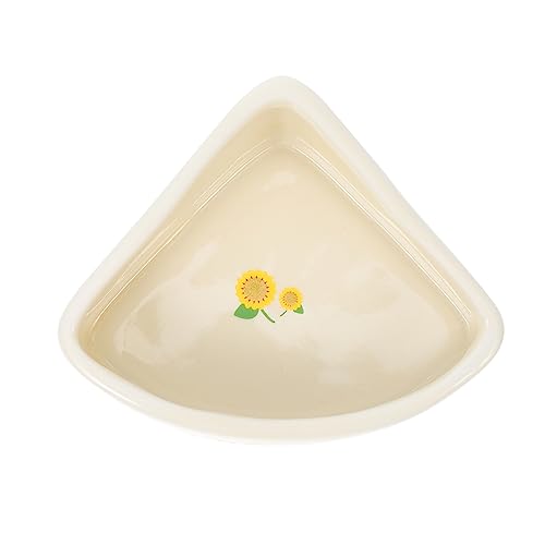 FONDOTIN Hamster Futternapf Für Futternapf Kleine Fütterung Futternapfhalter Für Haustiere Im Innenbereich Ecknapf Für Hamster Praktischer Futterteller Für Hamster Futter Und von FONDOTIN