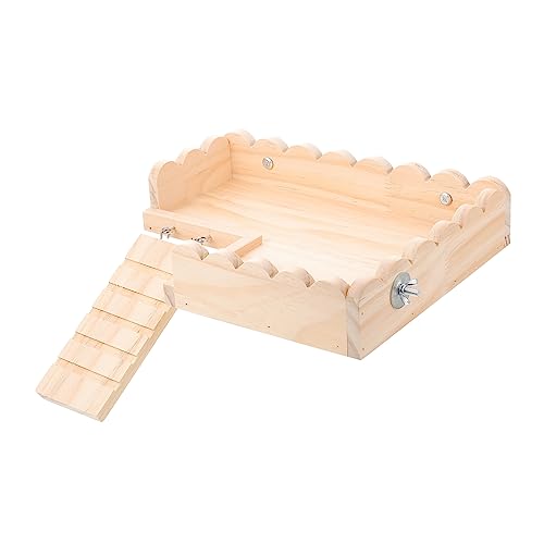 FONDOTIN Luxus-Hamster-spielzeugbasis Große Holzplattformleiter Futtersuchspielzeug Für Haustiere von FONDOTIN