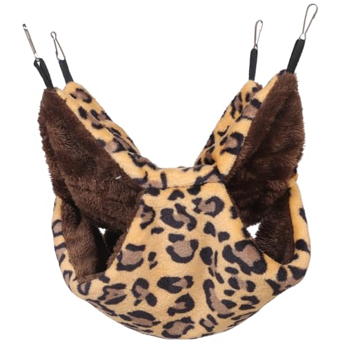 FONDOTIN Hamster Hängematte hamsterbett Hamster Toys for small Animals hamsterzubehör tierbett Schlafsack meerschweinchen zubehör Eichhörnchen ruhende Hängematte Flanell Leopard FONDOTIN Hamster Hängematte hamsterbett Hamster Toys for small Animals hamsterzubehör tierbett Schlafsack meerschweinchen zubehör Eichhörnchen ruhende Hängematte Flanell Leopard von FONDOTIN
