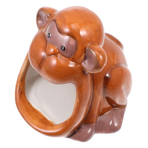 FONDOTIN Hamster Keramiknest Hamsterversteck Gehege Zwinger Rattenhängematten Schweinetunnelhaus Meerschweinchenversteck Nestzelthaus Igelspielzeug Niststall Heu Plüsch Haustier Schokolade von FONDOTIN
