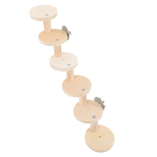 FONDOTIN Hamster-Kletterleiter Käfige für Meerschweinchen Laufräder für Hamster Kletterleiter für Kleintiere Hamster Klettergerüst Chinchilla-Leiter Hamster Holzleiter hölzern von FONDOTIN