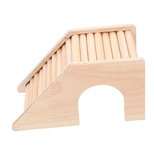 FONDOTIN Hamster Versteck Spielzeug Hamster Treppenhaus Aus Holz Kleintier Spielhaus Hamsterzubehör Gemütliches Hamsternest von FONDOTIN