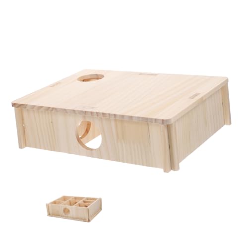 FONDOTIN Hamster Labyrinth aus Holz Versteck für Hamster und Kleine Haustiere Langlebig und Sicher und Schlafen für Ihre Kleinen Freunde FONDOTIN Hamster Labyrinth aus Holz Versteck für Hamster und Kleine Haustiere Langlebig und Sicher und Schlafen für Ihre Kleinen Freunde von FONDOTIN