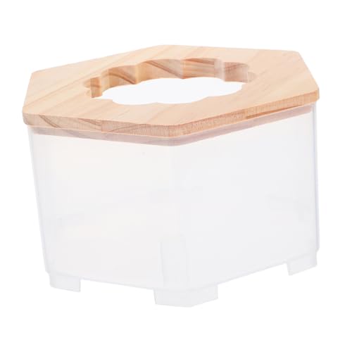 FONDOTIN Hamster Sandbad Box mit Toilette Großer Transparenter Kleintier badebehälter aus Abnehmbar und Leicht zu Reinigen Geeignet für Hamster Rennmäuse und Kleine Nager Fördert von FONDOTIN