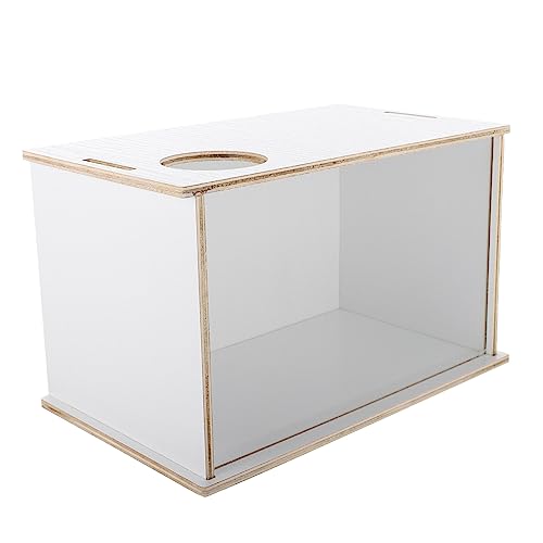 FONDOTIN Hamster Sandbad Holz Badewanne für Chinchillas Transparente Haustier Toilette für Kleine Tiere Leicht zu Reinigen und Sicher für Hamster und Meerschweinchen von FONDOTIN