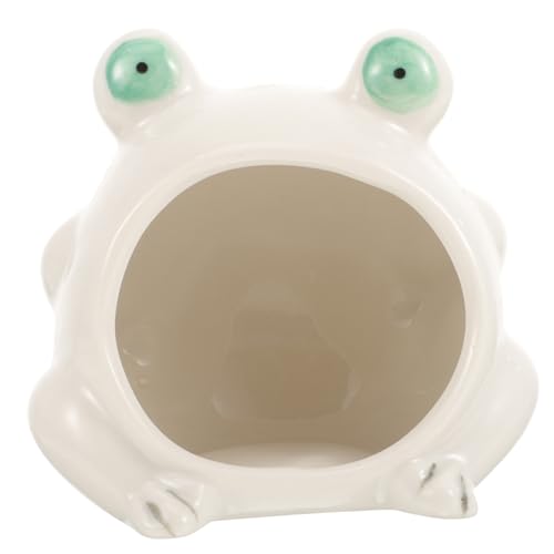 FONDOTIN Hamster Versteck aus Keramik Kühlen Sommernest für Kleine Haustiere Frosch Form Schlafhaus für Hamster Einfach zu Reinigen und Sicher Nutzung FONDOTIN Hamster Versteck aus Keramik Kühlen Sommernest für Kleine Haustiere Frosch Form Schlafhaus für Hamster Einfach zu Reinigen und Sicher Nutzung von FONDOTIN