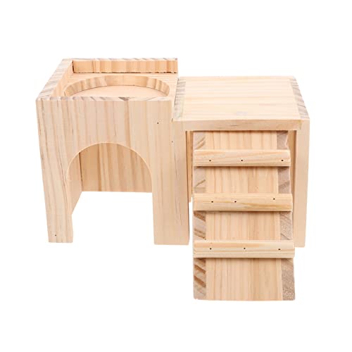 FONDOTIN Hamster Versteckplatz Mit Treppe Hölzernes Haustiernest Für Zwerghamster Interaktives Hamsterhaus Rückzugsort Für Kleintiere Für Hamster Und Andere Kleine FONDOTIN Hamster Versteckplatz Mit Treppe Hölzernes Haustiernest Für Zwerghamster Interaktives Hamsterhaus Rückzugsort Für Kleintiere Für Hamster Und Andere Kleine von FONDOTIN