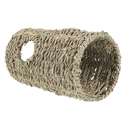 FONDOTIN Hamster Verstecktunnel aus Wassergras Gewebtes Tunnelspielzeug für Kleine Haustiere Wie Hamster Rennmäuse und Papageien Sicher Robust von FONDOTIN