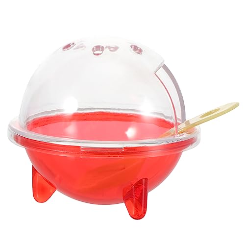 FONDOTIN Hamsterbad Haustier Hamster Toilette Hamster Sandbad Becken klare Wanne Kleiner Plastikbehälter Badewanne Hamstertoilette Hamster-Accessoire kleines Haustier Hamstersand Container von FONDOTIN