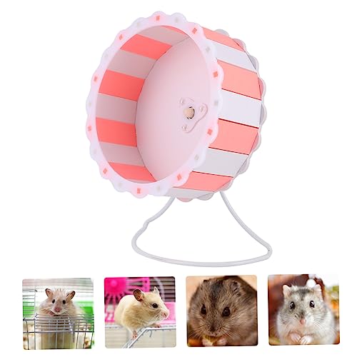 FONDOTIN Hamsterhalterung Laufrad Haustierrad Übungsspielzeug Haustier Leises Rad Hamster Übungsrad Hamsterspielzeug Haustier Übungsspielzeug Hamster Laufrad Haustierspielzeug Wpc Rosa von FONDOTIN