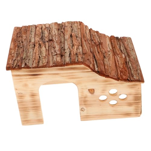 FONDOTIN Hamsterhaus Aus Holz Kleines Haustierspielzeug Gemütliches Versteck Für Hamster Und Ratten Wetterfestes Hüttennest FONDOTIN Hamsterhaus Aus Holz Kleines Haustierspielzeug Gemütliches Versteck Für Hamster Und Ratten Wetterfestes Hüttennest von FONDOTIN