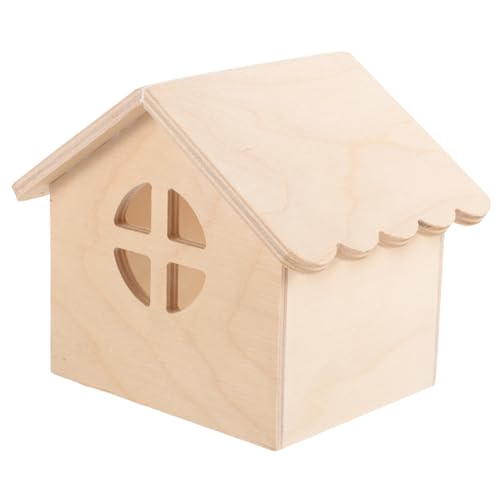 FONDOTIN Hamster Natürlicher Versteck Spielplatz Für Hamster Zwerghamster Chinchillas Und Gerbils Und Sicheres Design Aus Langlebigem Holz Als Schlafplatz Und Spielhaus von FONDOTIN