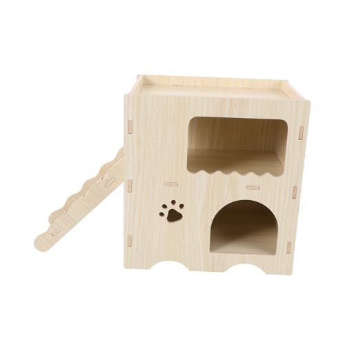 FONDOTIN Hamsterhütte aus Massivholz Röhren versteckt Nest klein Häuser Hamster Hamster zubehör Hamster Versteck Hamsterhütte aus Holz Hamsterversteck mit Leiter Beige FONDOTIN Hamsterhütte aus Massivholz Röhren versteckt Nest klein Häuser Hamster Hamster zubehör Hamster Versteck Hamsterhütte aus Holz Hamsterversteck mit Leiter Beige von FONDOTIN