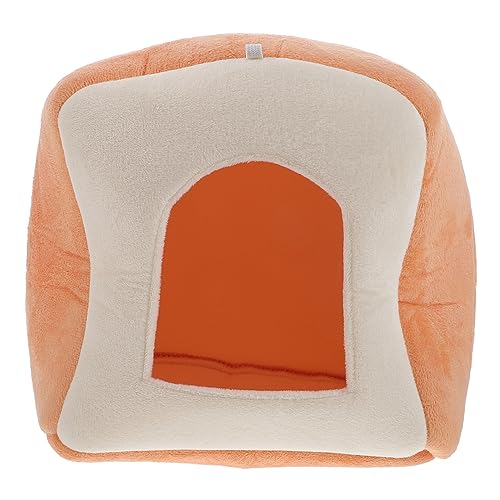 FONDOTIN Hamsternest Hamsterbettwäsche Hängematte Kaninchen kuschelhöhle nagerhaus Kleintier Schlafplatz petbett Haustiernest winterliches Haustierbett Kristallsamt Brown von FONDOTIN