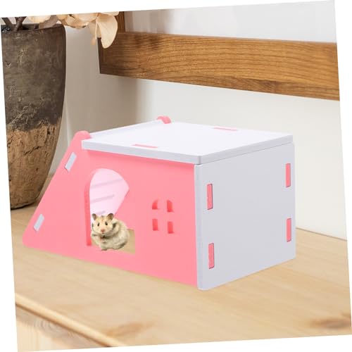 FONDOTIN Hamsterversteck PVC Haus Kleintier Schlafplatz rutschfest Robust für Hamster Meerschweinchen Mäuse Nagerhaus Spiel und Ruheplatz Haustierbedarf von FONDOTIN