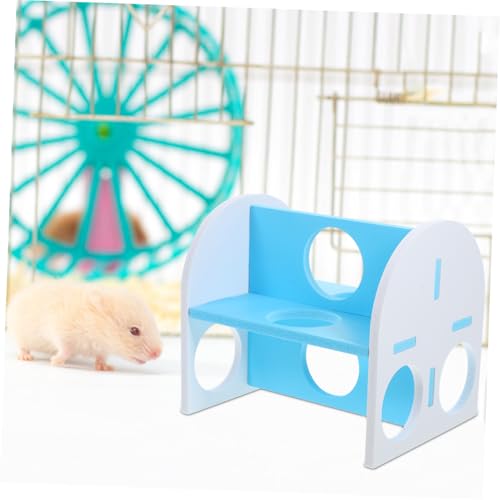 FONDOTIN Hamsterversteck Tunnel für Kleintiere PVC Kleintier Spieltunnel Versteck Höhle für Zwerghamster Meerschweinchen Kaninchen Kleintiergehege Zubehör Blau von FONDOTIN