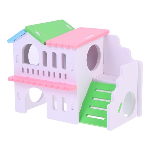 FONDOTIN Haustier Hamster Spielzeug Doppelböden Robuste Holzdekor FONDOTIN Haustier Hamster Spielzeug Doppelböden Robuste Holzdekor von FONDOTIN