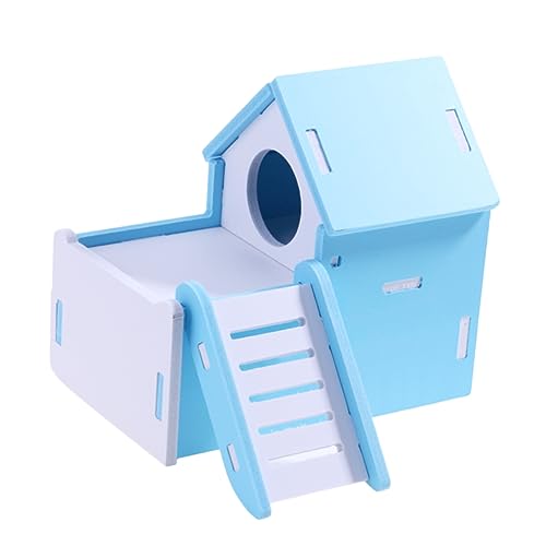 FONDOTIN Hamsterzubehör Hamsterzubehör Hundehütte Hamsterbettwäsche Faltbares Haustier Labyrinth Critter Color Breeders Choice Hamsterhaus Hamster Schlafhaus Plane Schweinestall Blau von FONDOTIN