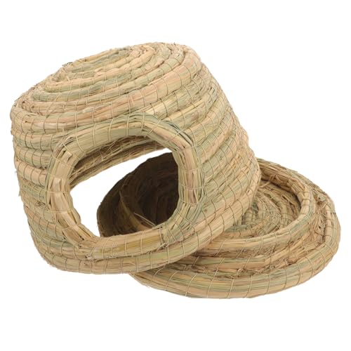 FONDOTIN Handgewebtes Kaninchenversteck aus Natürlichem Gras Kleines Haustiernest für Meerschweinchen Hamster und Zwergkaninchen Gemütliches Haus zum Verstecken und Ausruhen im Haushalt FONDOTIN Handgewebtes Kaninchenversteck aus Natürlichem Gras Kleines Haustiernest für Meerschweinchen Hamster und Zwergkaninchen Gemütliches Haus zum Verstecken und Ausruhen im Haushalt von FONDOTIN