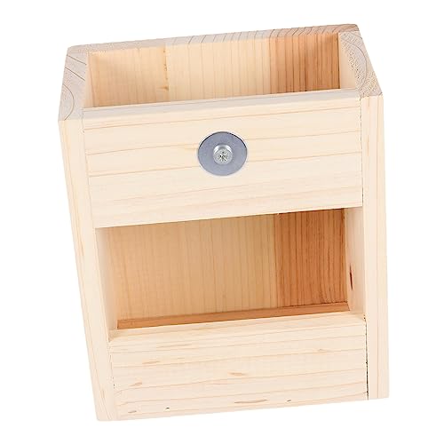 FONDOTIN Hasen-futterspender Futterkrippe Heu-futterspender Aus Holz Sichere Robuste Schüssel Mit Doppeltem Verwendungszweck von FONDOTIN