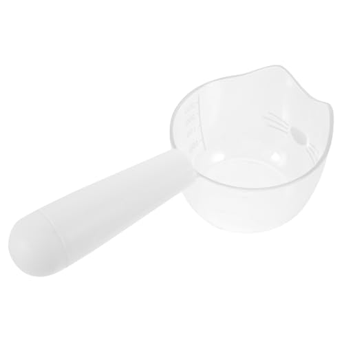 FONDOTIN Haustier Futterschaufel Mit Clip Und Messskala Löffel Für Katzen Transparentes Design Für Trockenfutter Zu Handhaben Vielseitig von FONDOTIN