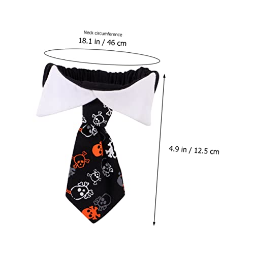 FONDOTIN Halloween-krawattenkragen Für Haustiere Geburtstagsdekoration Für Welpen Hundehalsbänder Für Kleine Hunde Katzenkostüm Halloween-Krawatte Für Hundehals Kleidung Baumwolle Schmücken von FONDOTIN