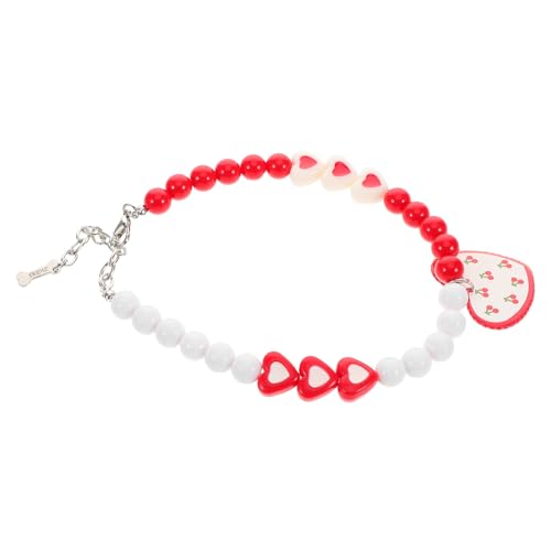 FONDOTIN Haustier Halskette Halskette Tierhalsband Zubehör für Haustiere Süßes Katzenhalsband Tier Schmuck Katze Hundeschmuck Katze Herz Kätzchen Zubehör Plastik von FONDOTIN