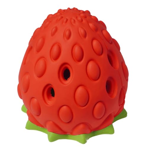 FONDOTIN Strawberry Pet Molar Toy Interaktives Kauspielzeug Für Hunde Zur Zahnpflege Und Stressabbau Für Aktive Haustiere Fördert Das Spielen Und Training von FONDOTIN