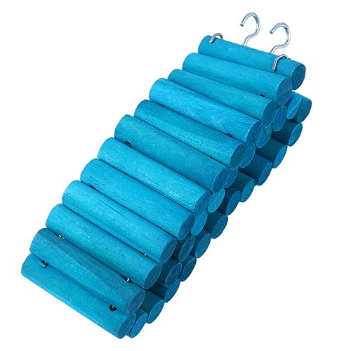 FONDOTIN Hamsterleiter für Haustiere Kletterleiter aus Holz für Hamster Papageien und Kleine Nager 6X30cm Spielzeug mit Treppendesign Fördert Balance und Koordination von FONDOTIN