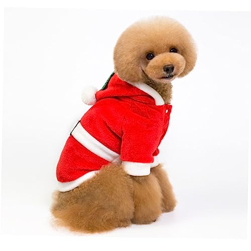 FONDOTIN Hundekostüme Kleidung Für Kleine Hunde Hemden Verwandlungs-Outfit Mit Kapuze Rot von FONDOTIN