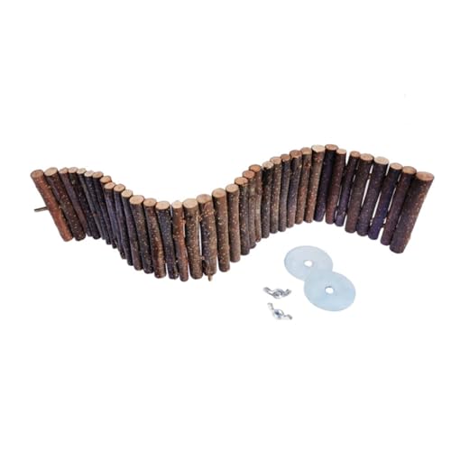 FONDOTIN Haustier Kletterleiter aus Holz Hängebrücke für Hamster und Kleine Langlebig und Sicher und Kauen zu Reinigen und Geruchsneutral von FONDOTIN