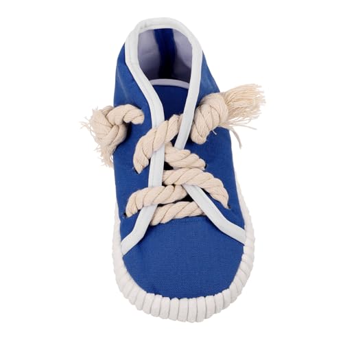 FONDOTIN Hundespielzeug Zahnen Quietschschuhe für Hunde Kauspielzeug für Haustiere Hundekauspielzeug Pflegespielzeug blaues Canvas-Design FONDOTIN Hundespielzeug Zahnen Quietschschuhe für Hunde Kauspielzeug für Haustiere Hundekauspielzeug Pflegespielzeug blaues Canvas-Design von FONDOTIN