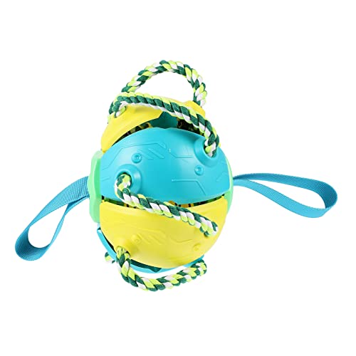 FONDOTIN Fliegendes Hundespielzeug Ball Mit Wurfspielzeug Für Haustiere Interaktives Apportierspielzeug Strapazierfähiges Kauspielzeug Für Hunde von FONDOTIN