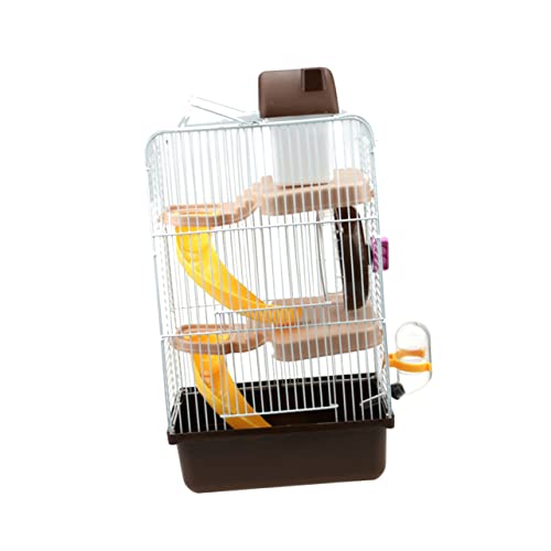 FONDOTIN Haustierhaus Stöckiger Hamsterkäfig Tragbares Kleintierhaus Multifunktionale Und Auslaufsichere Konstruktion Für Hamster Und Kleine Nager Kaffeefarben FONDOTIN Haustierhaus Stöckiger Hamsterkäfig Tragbares Kleintierhaus Multifunktionale Und Auslaufsichere Konstruktion Für Hamster Und Kleine Nager Kaffeefarben von FONDOTIN