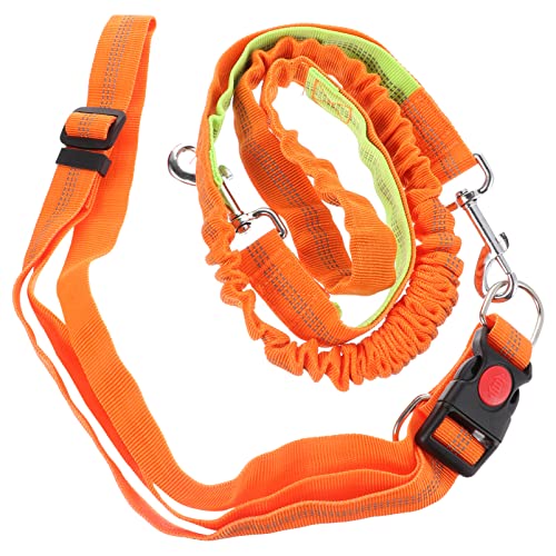 FONDOTIN Haustierleine handhaben Schlingenträger Hundegeschirr Hundeleinengürtel elastische hundeleine hundesicherheitsgeschirre für Haustiere Hund zieht Seil Nylon Orange von FONDOTIN