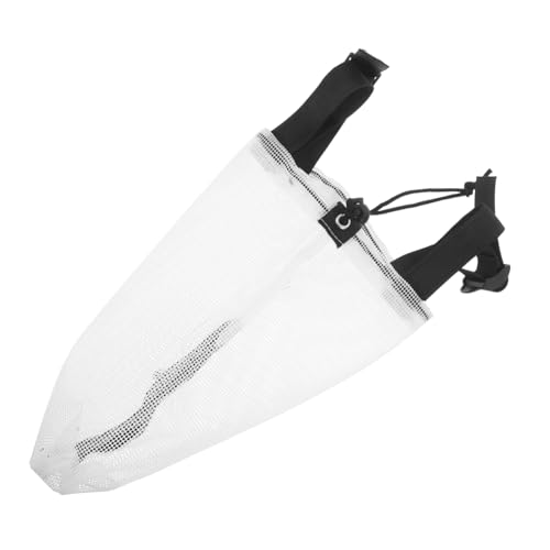 FONDOTIN Haustiermückenmaske Haustier -Camping -Gesichtsabdeckung Welpenmaske Outdoor-Haustiermaske Hundemaske mit Reißverschluss atmungsaktive Maske für Hunde PET -Schutzmaske Nylon Weiß von FONDOTIN