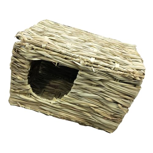 FONDOTIN Haustiernest Aus Stroh Wachtel Henne Zwinger Hund Nagetier Koje Schildkrötenhaus Heu Katzenhaus Im Freien Käfige Kaninchen Hamster Ratte Tiere Wurf Bettwäsche Schilfgras von FONDOTIN
