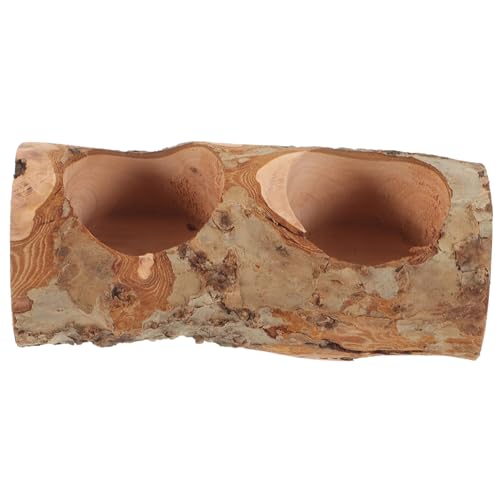 FONDOTIN Holz Futternapf für Hamster Meerschweinchen Kleintiere Doppelschlitz Design Handgefertigt zu Reinigen für Futter und Wasser und Kompakt FONDOTIN Holz Futternapf für Hamster Meerschweinchen Kleintiere Doppelschlitz Design Handgefertigt zu Reinigen für Futter und Wasser und Kompakt von FONDOTIN