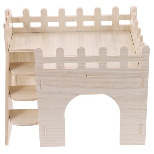 FONDOTIN Natürliches Holz Hamster Hideout Käfig Zubehör Haustier Kauspielzeug Futtersuche Spielzeug von FONDOTIN