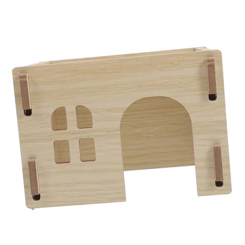 FONDOTIN Holz Hamsterhaus Kleintier Versteck Sicheres Nagerhaus Aus Robustem Holz Für Meerschweinchen Chinchilla Kaninchen Als Schlaf Und Futterplatz von FONDOTIN
