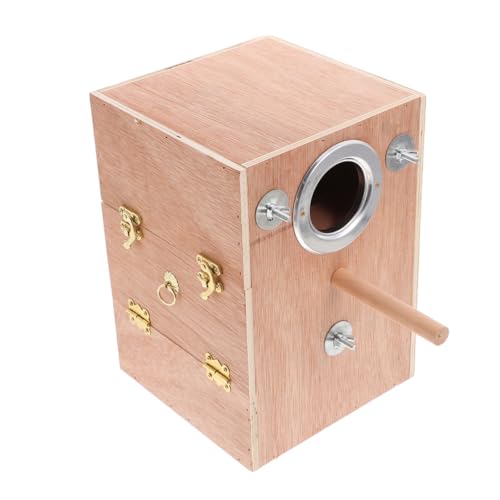 FONDOTIN Holz Nistkasten mit Sitzstange für Wellensittiche und Wetterfeste Vogelbrutbox zum Aufhängen Natürliches Holz Einfach zu Reinigen Fördert Artgerechtes Verhalten und Erfolgreiche FONDOTIN Holz Nistkasten mit Sitzstange für Wellensittiche und Wetterfeste Vogelbrutbox zum Aufhängen Natürliches Holz Einfach zu Reinigen Fördert Artgerechtes Verhalten und Erfolgreiche von FONDOTIN