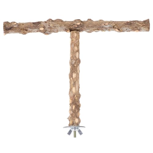FONDOTIN Papagei Sitzstange aus Naturholz Vogel Spielzeug für Vogelkäfig Verstellbare Stange für Sittiche und Papageien Holzstruktur zur Koordination und Balance von FONDOTIN